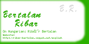 bertalan ribar business card